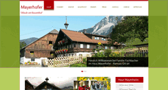 Desktop Screenshot of mayerhofer-ramsau.at