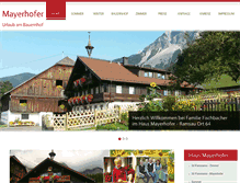 Tablet Screenshot of mayerhofer-ramsau.at